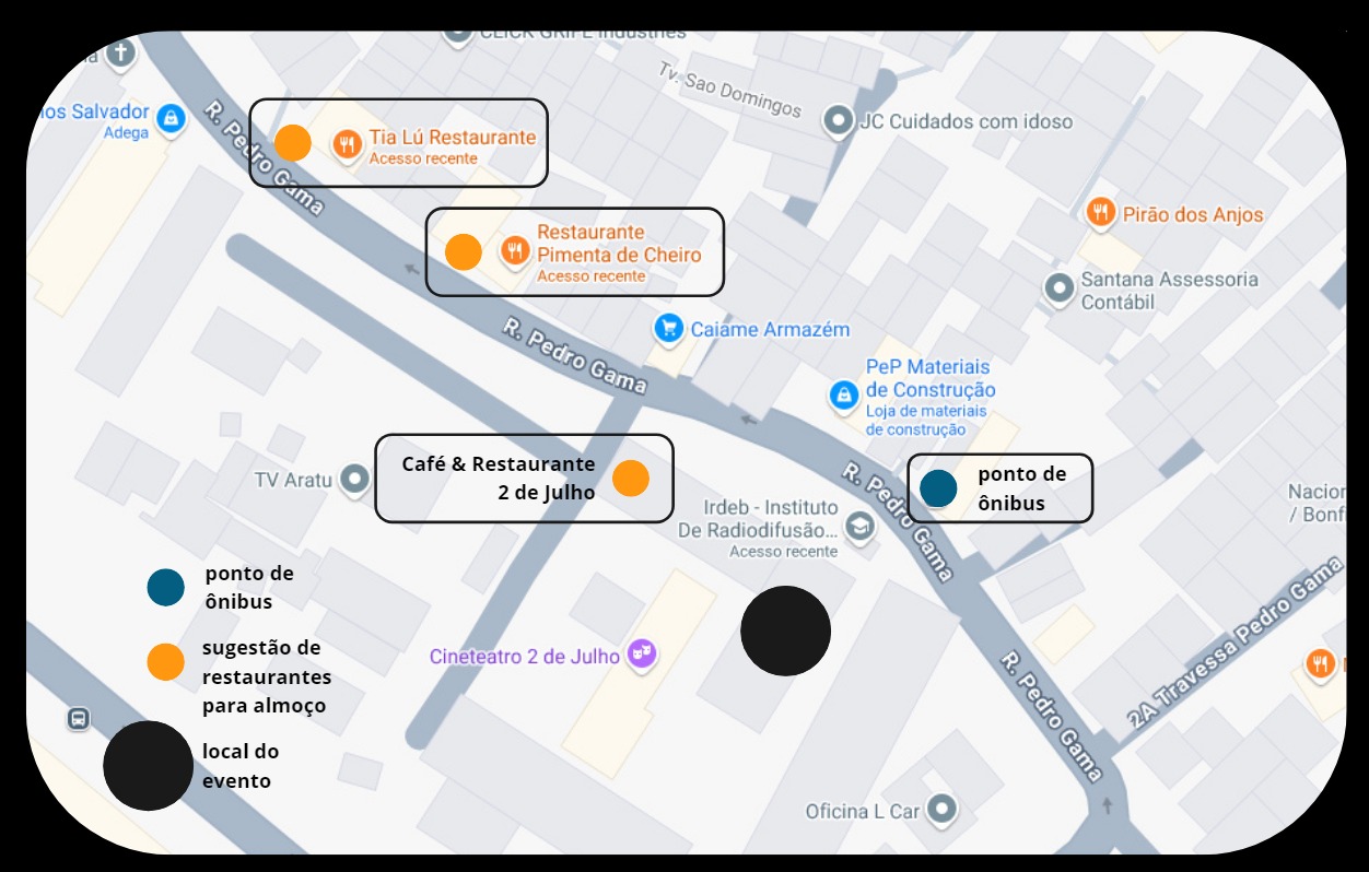 Mapa do local do evento